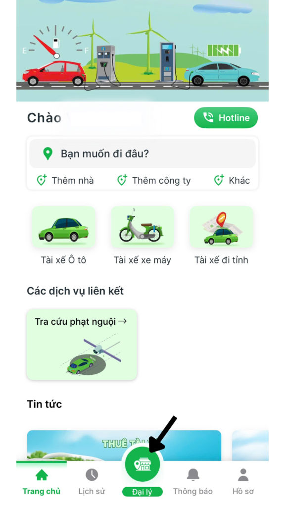Hướng dẫn đăng ký Đại lý Lái Hộ 5