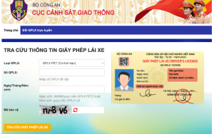 Tra cứu giấy phép lái xe tại cục cảnh sát giao thông