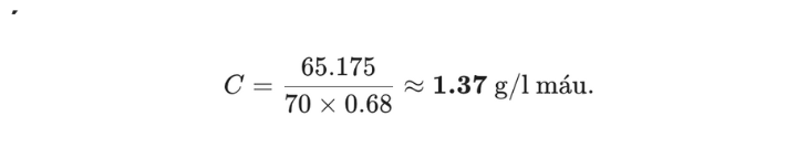 Công thức nồng độ cồn trong máu tối đa