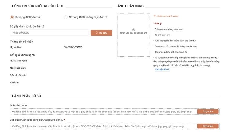 buoc 3 doi giay phep lai xe online
