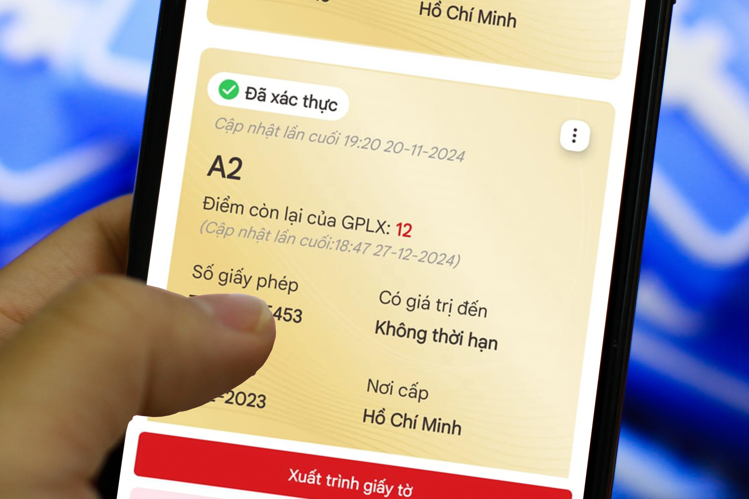 điểm bằng lái xe máy