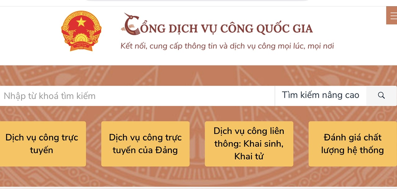 Cổng dịch vụ công quốc gia