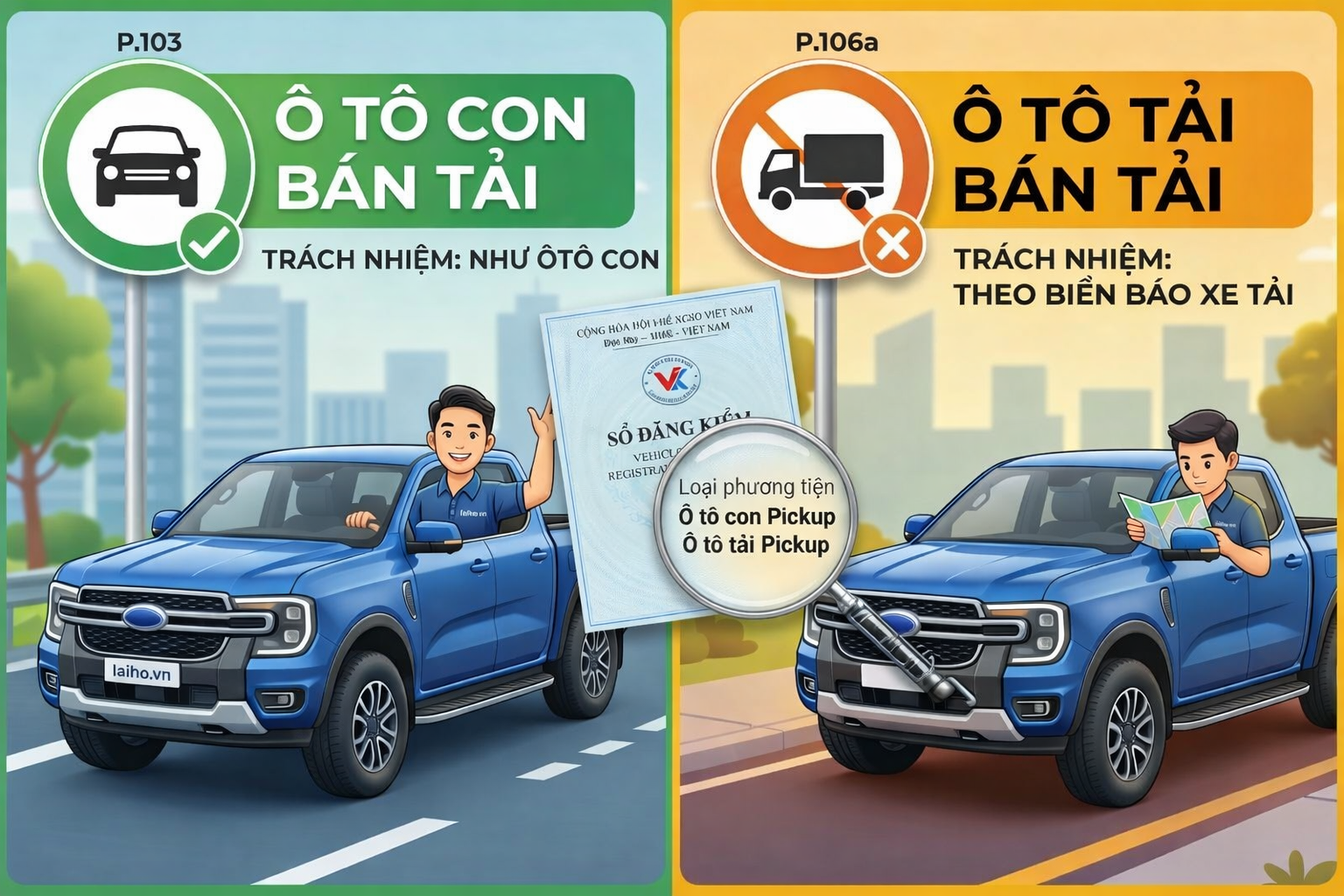 Cách Phân Biệt Xe Ô Tô Con Bán Tải (Pickup) Và Ô Tô Tải Bán Tải Để Tránh Phạt Oan 15